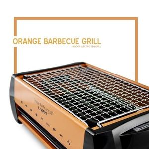 Electric Orange Barbecue Grill (Partially Used)